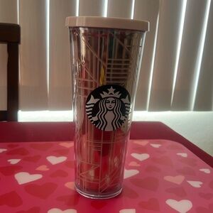 Starbucks 
Gold rose tumbler 
24oz cold cup